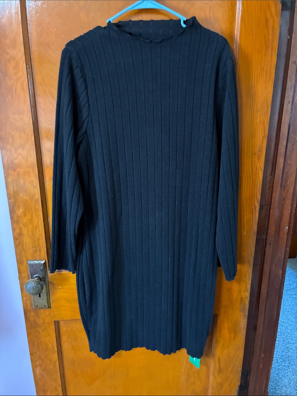 ❤️ 2/$10 - NWT Shein Curve Black Ribbed Knit Dress